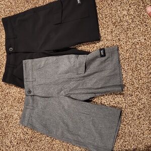 2 Pair - Vans Vanphibian Black & Gray Shorts Boys Size 12
